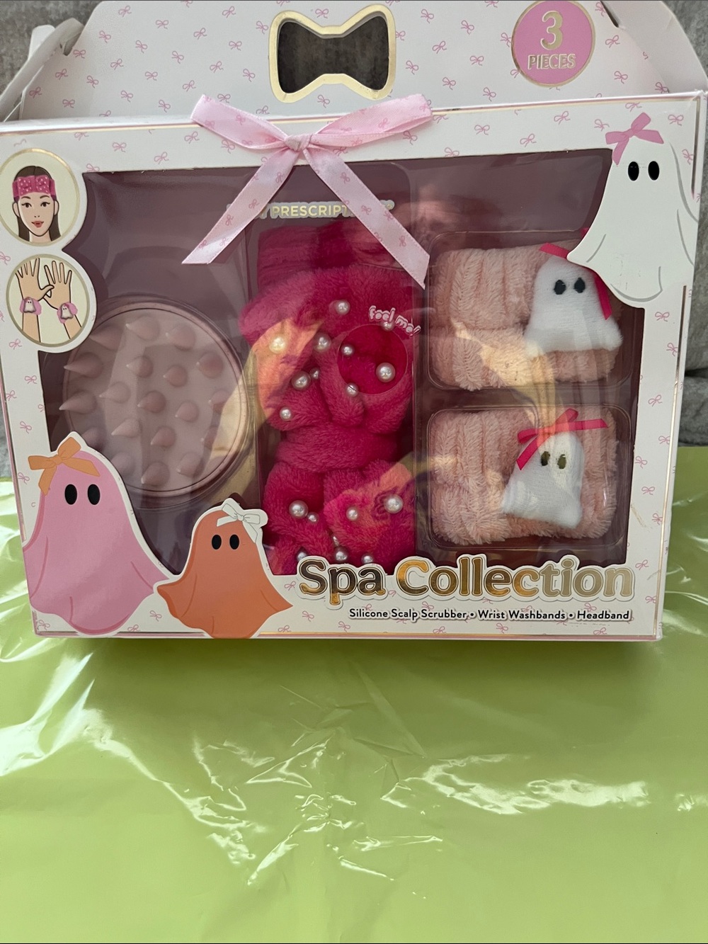 Body Prescriptions Collection Pink Spa Set with Pearl-Accents & Halloween Decor